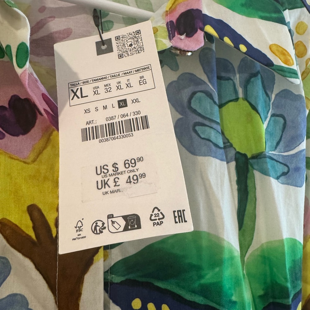 NWT Zara maxi floral dress - Picture 2 of 3